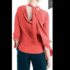 J.Crew Reversible-bow silk top-H2314/H4603/H4606-NWT